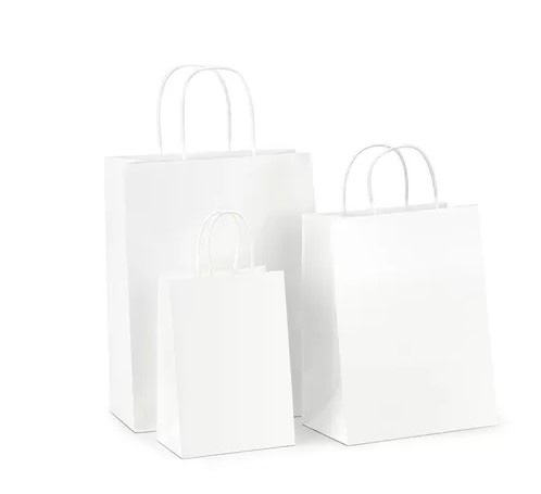 Large Fashion Bags - Twisted Handle White - 125x Per Pack